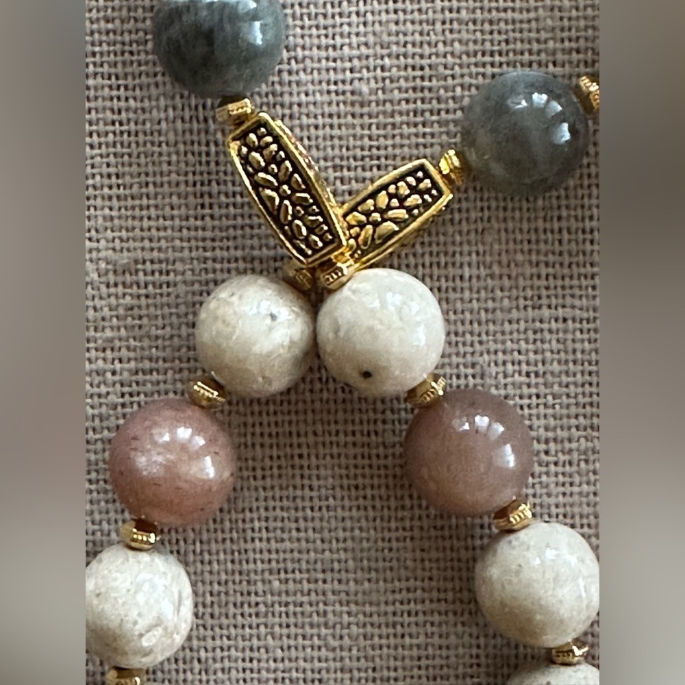22 inch Moonstone and Jasper bead necklace NWOT - Picture 6 of 16